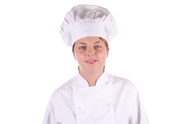 Молода жінка-виконавчий шеф-кухар — стокове фото