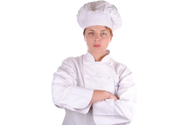 Poważne młodych kobiet szefa kuchni — Zdjęcie stockowe