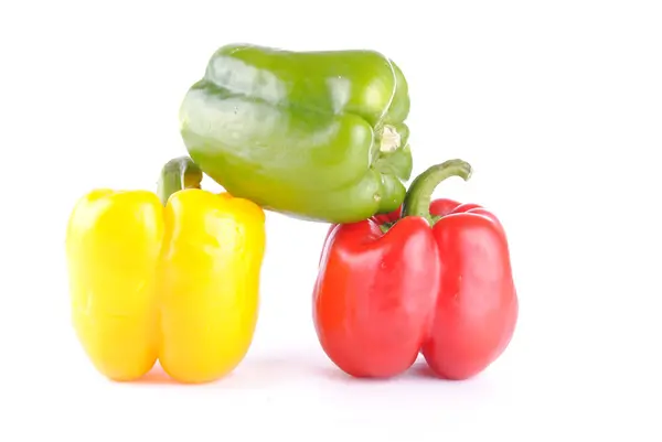 Three colorful peppers — Stock Photo, Image