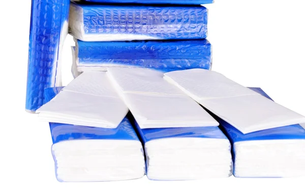 Pile of paper handkerchief pockets — Stock Photo, Image