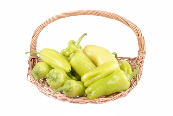 Organic green peppers — Stock Photo, Image
