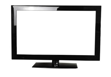 boş lcd monitör üzerinde izole beyaz arka plan