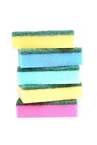 Colorful sponge isolated on white background — Stock Photo, Image
