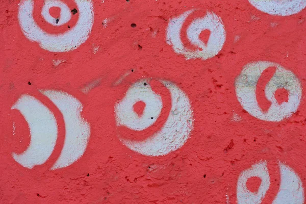 Fragmente Einer Bemalten Wand Die Wand Ist Mit Sprühfarbe Gestrichen — Stockfoto