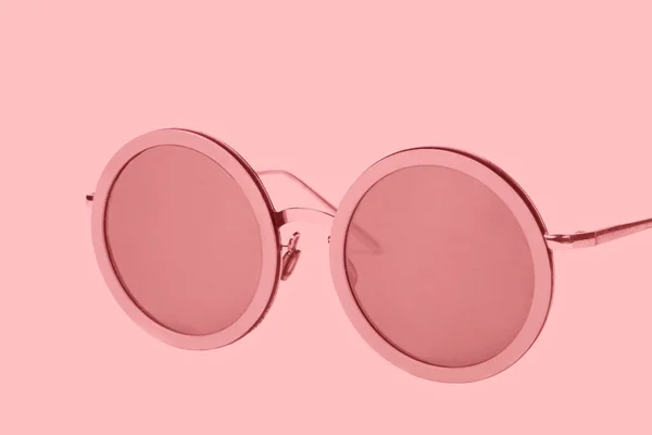 Рожеві Сонцезахисні Окуляри Рожевому Фоні — стокове фото