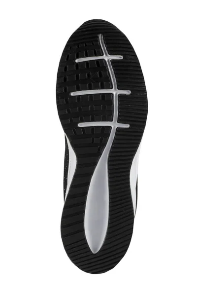 Die Polyurethan Sohle Des Schuhs Ist Schwarz Mit Weißen Streifen — Stockfoto