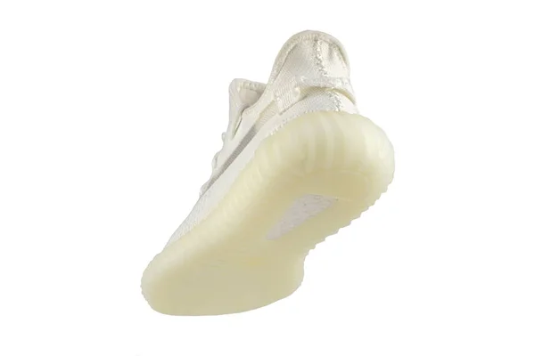 White Rag Sneaker Isolated White Background — Zdjęcie stockowe