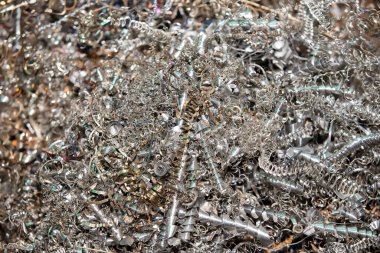 Metal talaşı. Metal kesiminin endüstriyel artıkları..