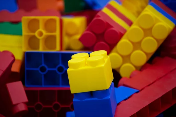 Multi Colored Blocks Plastic Constructor — Foto de Stock