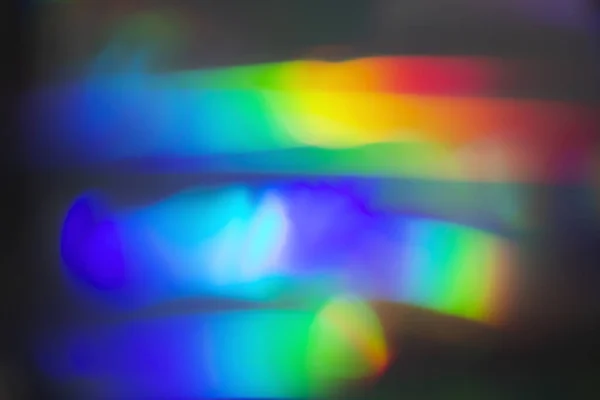 Rainbow Holographic Bokeh Background Multicolored Overflows Color — Stock fotografie
