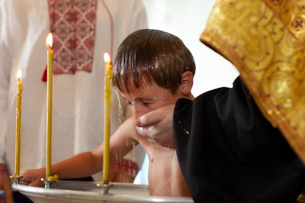 Православное Крещение Белорусского Ребенка Церкви — стоковое фото