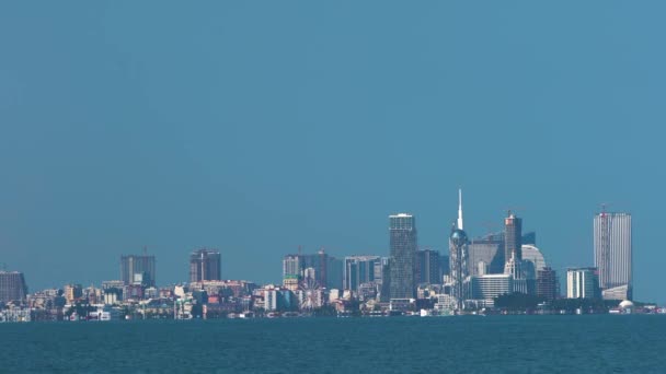 Батумі Дивиться Моря Панорама Батумі Дивиться Море Batumi Georgia 2022 — стокове відео