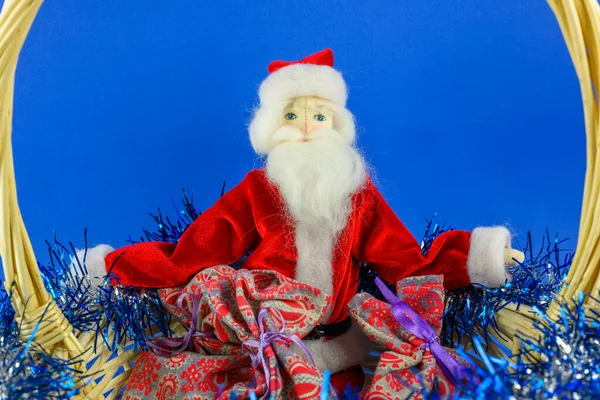 Père Noël Avec Des Cadeaux Close Décoré Avec Moule Nouvel — Photo