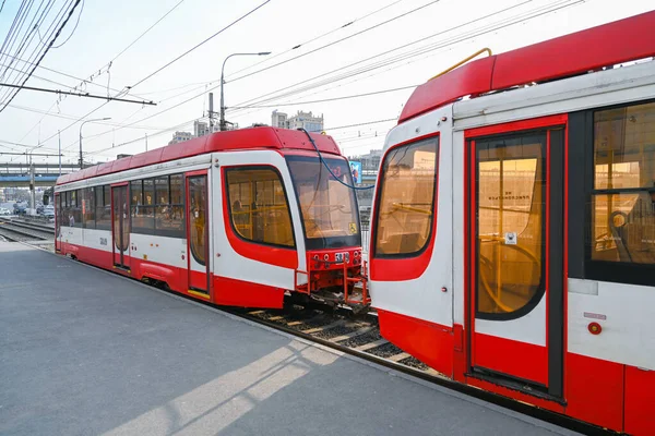 Volgograd Russie Mai 2021 Metrotram Tram Souterrain Surface Magazine Forbes — Photo