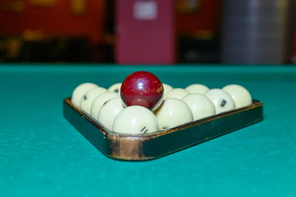 Ulyanovsk Rusya Şubat 2022 Bilardo Topları Bilardo Odasında Yakın Plan — Stok fotoğraf