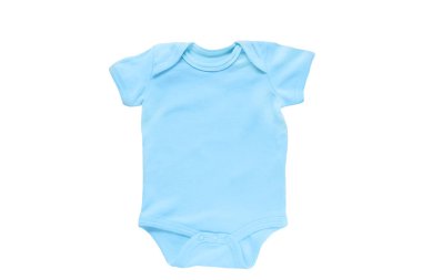 Beyaz arka planda izole edilmiş yeni doğmuş bir bebek için bir mavi beden..