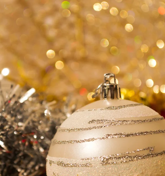 Silver Xmas ball — Stock Photo, Image