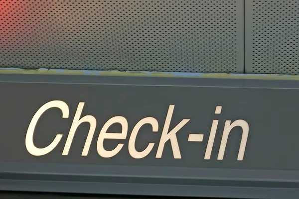 Check in sign — Stock Photo, Image