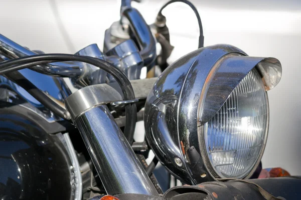 Chromed headlight — Stock Photo, Image