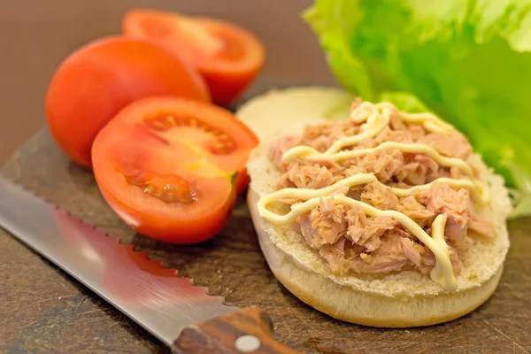 Sandviç ve tuna — Stok fotoğraf