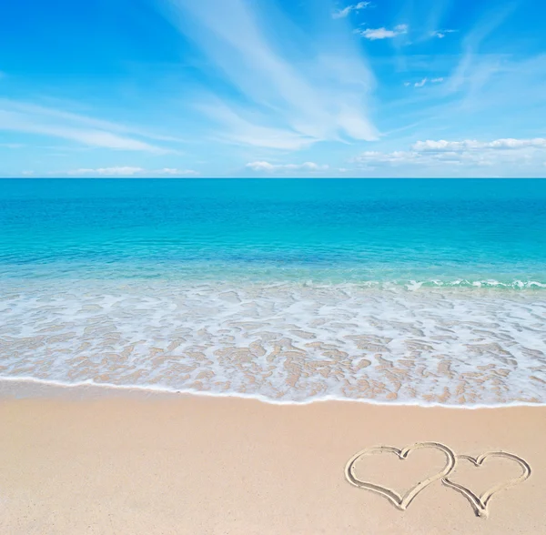 Corazones y nubes — Foto de Stock