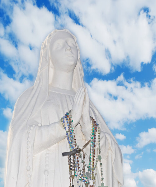 Holy Mary and rosaries