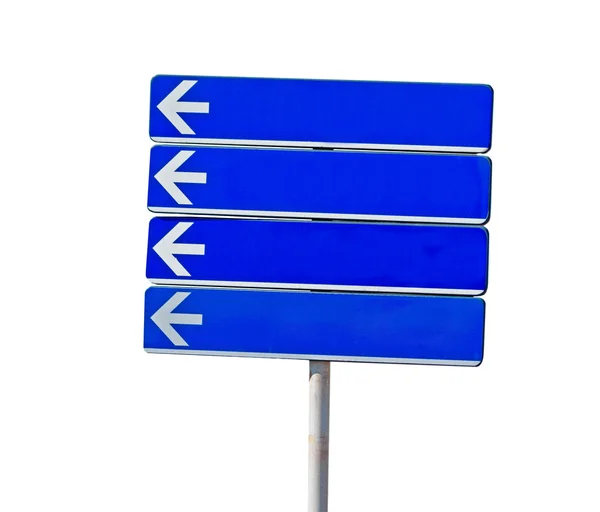 Directional sign on white — Stock Photo, Image