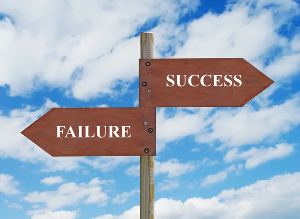 Successo vs fallimento — Foto Stock