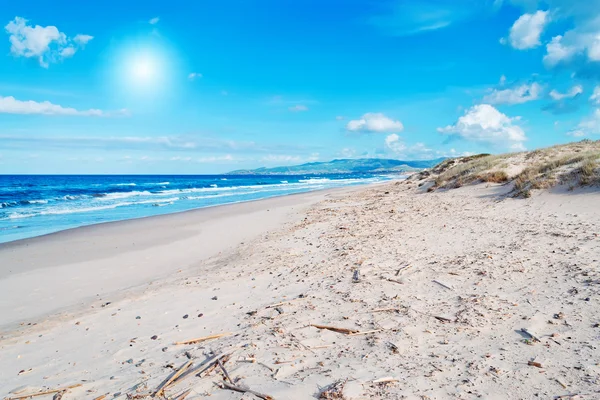 Desert beach in Platamona — Stock Photo, Image