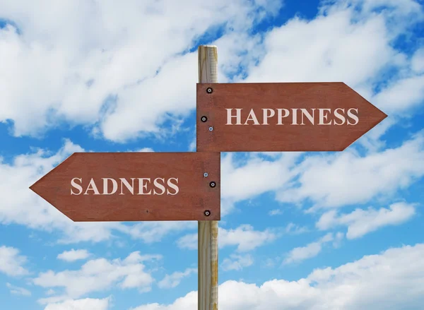 Ευτυχία vs θλίψη — Φωτογραφία Αρχείου