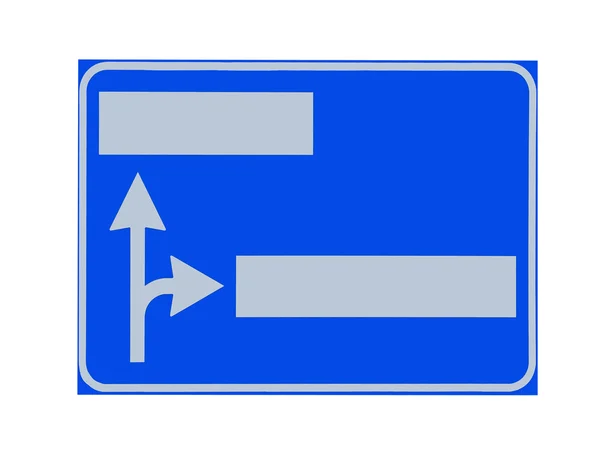 Znak drogowy na biały — Zdjęcie stockowe