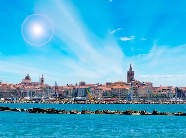 Alghero y sol — Foto de Stock