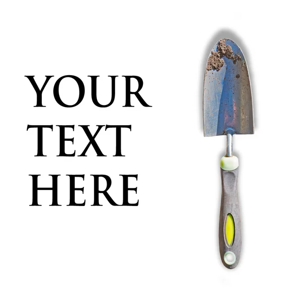 Malé lopatu a tvůj text — Stock fotografie