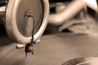 gramofon iğne sepya sesi