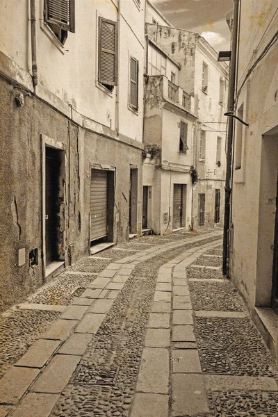 Vieille rue en sépia ton — Photo