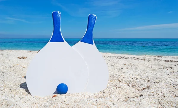 Blue and white rackets — Stock Photo, Image