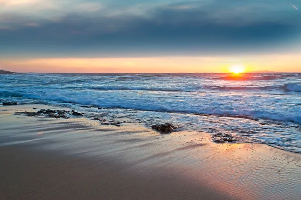 カステルサルド海岸の夕日 — ストック写真