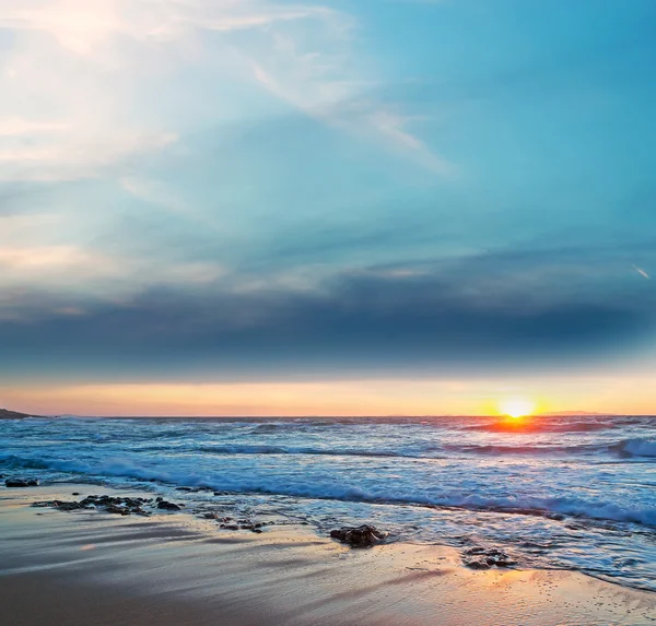 カステルサルド海岸の夕日 — ストック写真