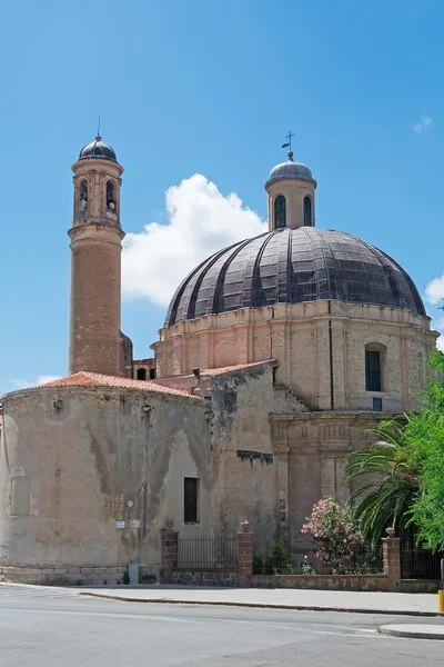 Nézd vissza a Santa Maria-templommal — Stock Fotó