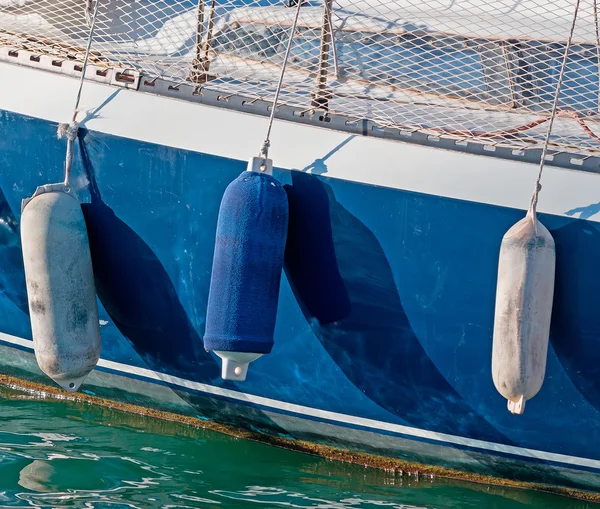 Three boat fenders — Stock Photo, Image