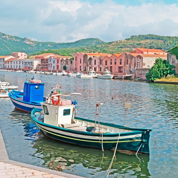 Barcos en Bosa — Foto de Stock