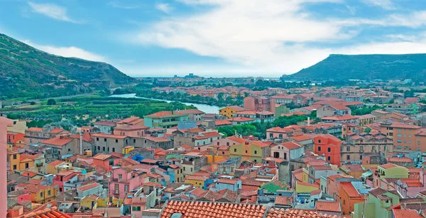 Bosa landscape with clouds — Stock Photo, Image