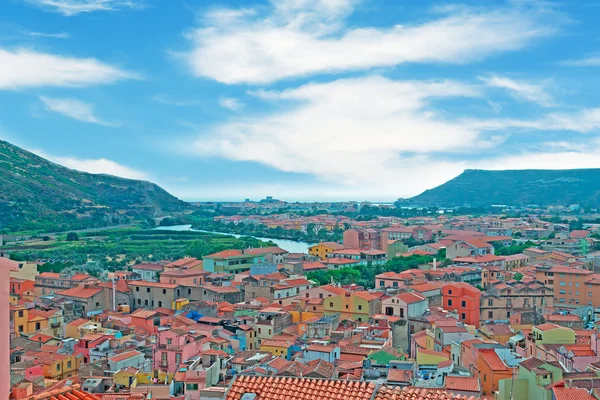 Paisaje de Bosa con nubes — Foto de Stock