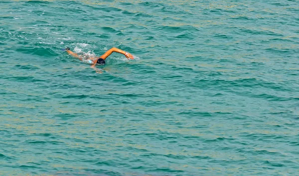 Swimming in the sea — Stock Photo, Image