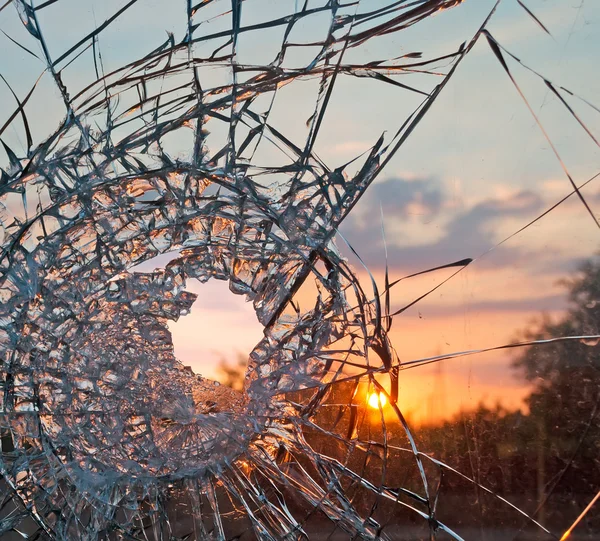 Shattered glass — Stock Photo, Image