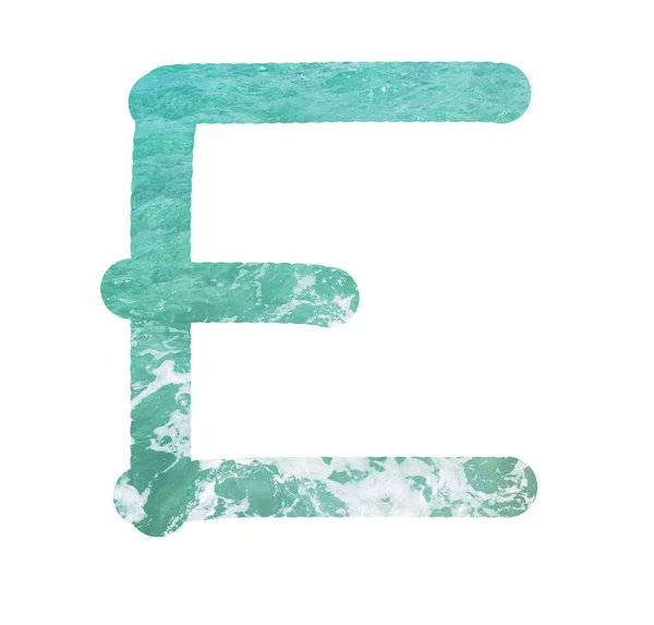 E in the water — Stock Photo, Image