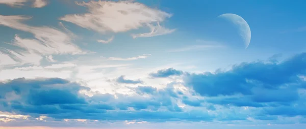 Moon at sunset — Stock Photo, Image