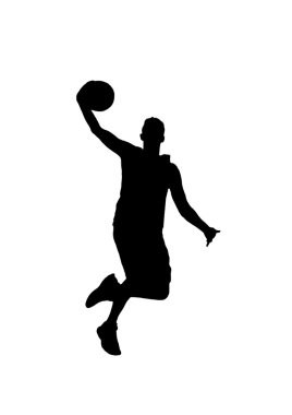 silhouette shooting on white