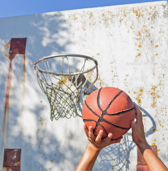 Basketbal schot — Stockfoto