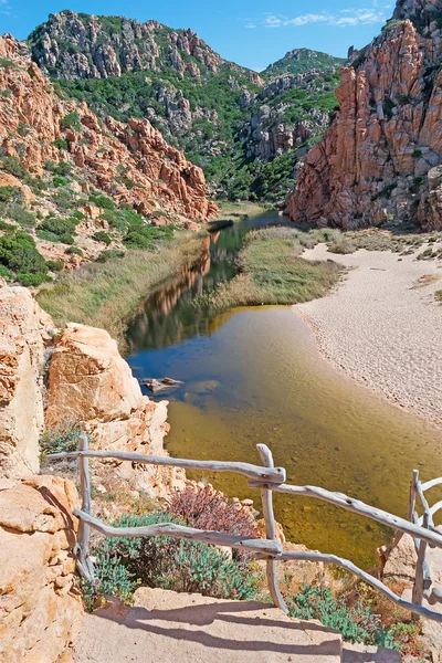 Costa Paradiso pond — Stock Photo, Image